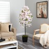 Nearly Natural 70-in Cherry Blossom Artificial Tree in Black Metal Planter - 4 of 4