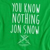 Game Of Thrones You Know Nothing Jon Snow Adult T-Shirt - 2 of 4