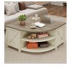 Farmhouse Lift Top Coffee Table with Hidden Space Storage Modern Cured Center Table with Charging Station For Living Room Bedroom, Off White - 3 of 4