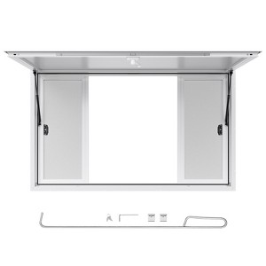 VEVOR Concession Window 60x36 in, Aluminum Alloy Service Window for Food Truck, Up to 85 Degrees Stand Serving Window with 4 Sliding Windows, White - 1 of 4