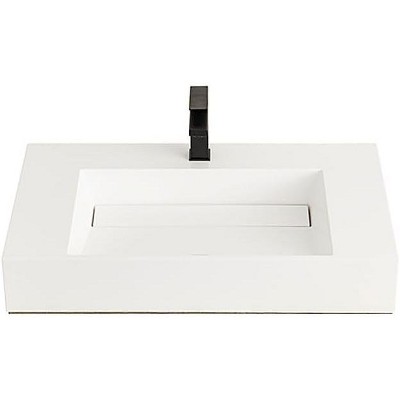 James Martin Signature Vanities & Composite Sinks 31.5" Countertop, Glossy White