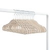 3 Sprouts Kids & Baby Velvet Hangers 30 pack - Double Dot Beige - 3 of 4