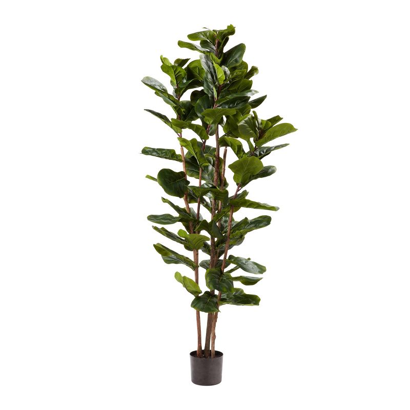 Nature Spring Artificial Fiddle Leaf Fig Tree - 6Ft Fake Plant with Pot and Natural Feel Leaves for Home or Office Decor, 1 of 11