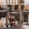 Mela Artisans Medium Polish Candle Holders for Pillar Candles (Set of 3) Rustic Wooden Candle Holders Pillar6", 9", 12" - 4 of 4