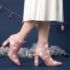 Perphy Women's Glitter Sparkly Pointed Toe Zipper Chunky Heels Ankle Boots - 2 of 4