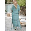 Women's Solid Long With Fringe Cardigan - DAVI & DANI - 3 of 4