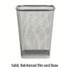 LunaLulinlk Silver Metal Mesh Trash Bin Wastepaper Basket, Set of Two, Square, Office Use - 4 of 4