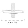 Esterno Metal Wall Ring White Planters; Wall-Mounted Garden Pot Holders Indoor / Outdoor - 3 of 4