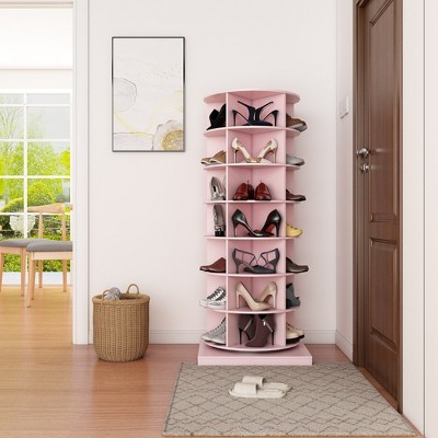 Original Rotating Shoe Rack Tower, Original 7-Tier Hold Over 35 Pairs Of Shoes, Spinning Shoe Display Lazy Susan, Revolving 360 Shoe Rack Tower