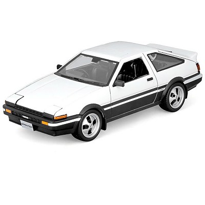 Toyota Sprinter Trueno AE86 RHD (Right Hand Drive) White with Black Stripes "Special Edition" 1/24 Diecast Model Car by Maisto