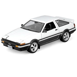 Toyota Sprinter Trueno AE86 RHD (Right Hand Drive) White with Black Stripes "Special Edition" 1/24 Diecast Model Car by Maisto - 1 of 1