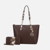 MKF Collection Ximena Women’s Tote Bag with matching Wristlet Wallet by Mia K - 2 of 3
