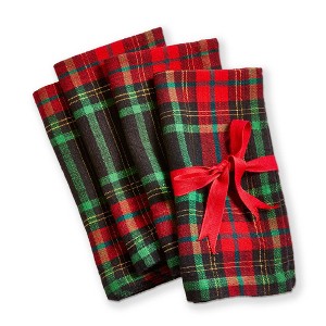 tag Christmas Plaid Napkin Set/4 - 1 of 2
