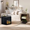 CENGHU Modern Hexagonal Coffee Table, Nightstand with Storage, Burmese Sumac, 23.62" Side Table for Living Room, Dining  Room, Bedroom, Antique Brown - 3 of 4
