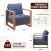 Gymojoy 2 Pieces Outdoor Patio Chair Dining Chair with Cushion High Back Chair - 2 of 4