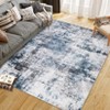 Area Rug Washable Non-Slip Lightweight Floral Vintage Distress Print Rug for Living Room - 3 of 4