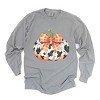 Simply Sage Market Cow Pumpkin Coquette Distressed Garment Dyed Long Sleeve - 2 of 4