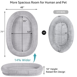 unipaws Human Dog Bed – Memory Foam, Plush, for People & Pets - 1 of 4