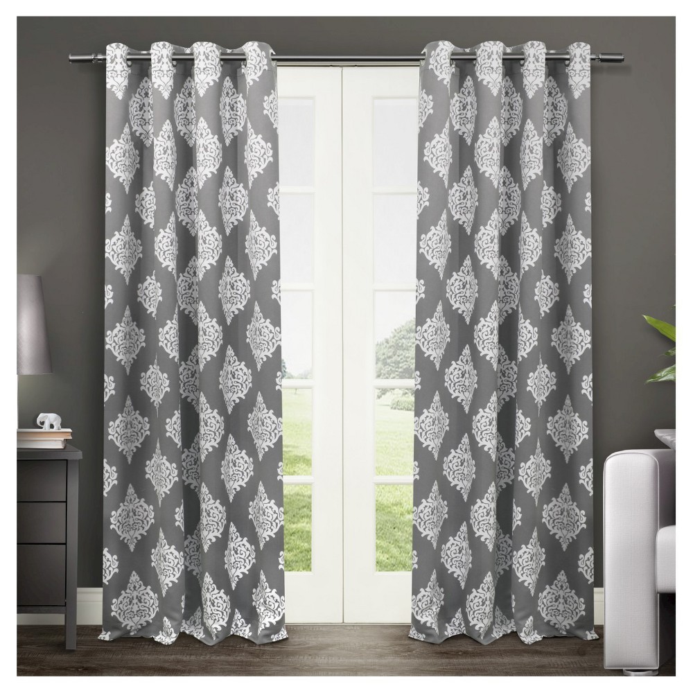 Photos - Curtains & Drapes Set of 2 63"x52" Medallion Blackout Thermal Grommet Top Window Curtain Pan