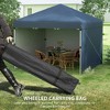 Resenkos Backyard Garden Canopy, Camping Canopy Screen Tent,10' x 10' Pop Up Canopy with Sidewalls, Weight Bags and Carry Bag, Navy Navy Blue - 3 of 4