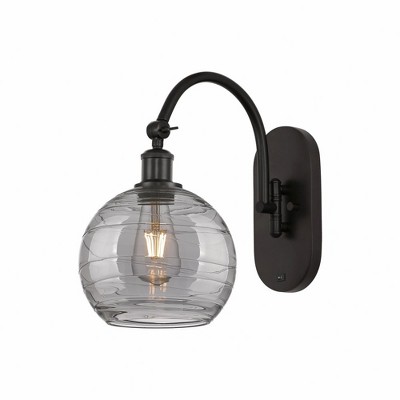 Athens Deco Swirl - 1 Light Arm Swivels Side to Side Wall Sconce In Industrial Style-13.38 Inches Tall and 8 Inches Wide