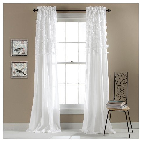 Set Of 2 Avery Window Curtain White 84 X54 Lush Dcor Target
