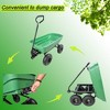 Lyngins Heavy-Duty Garden Cart,180° Turn Dump Wagon Cart with 10-Inch Pneumatic Tires, Easy Assembly Garden Dump Truck for Yard & Outdoor Hauling - 2 of 4
