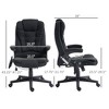 Aghana Digitals Black Linen Office Chair with 6-Point Vibration Massage, Heat, 125° Recline & - 3 of 4