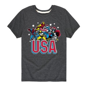 Boys' - Marvel - USA Short Sleeve Graphic T-Shirt - 1 of 4