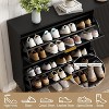 Fluted Shoe Cabinet, Narrow Shoe Storage Cabinet with 2 Flip Drawers and Open Shelf, Storage Organizer for Foyer, Hallway, Front Door - 3 of 3