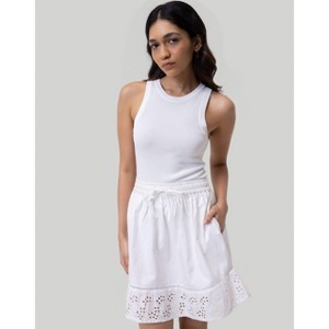 Reistor Women's Embroidered Drawstring Short Skirt - 1 of 4