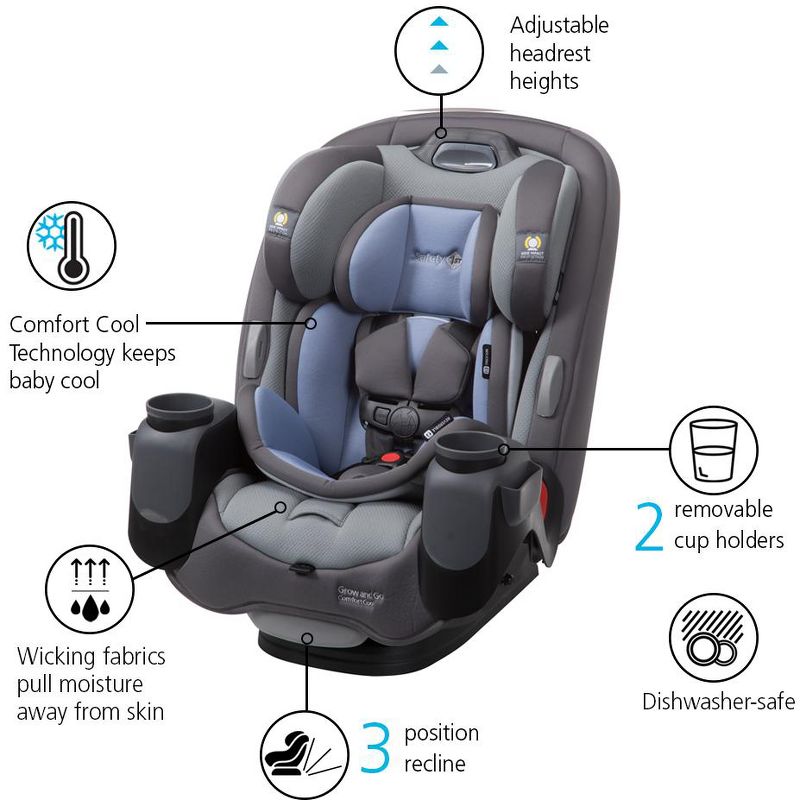 Safety 1st Grow and Go Comfort Cool All-in-One Convertible Car Seat, 4 of 13