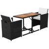 vidaXL Garden Table And Chair Black PE Rattan Medium Removable Covers - 4 of 4