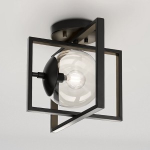 Urban Ambiance Luxury Minimalist Indoor Ceiling Light,  9-3/4''H x 10"W x 12''D,  Matte Black Finish, UHP4440 - 1 of 4