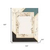 HomeRoots 5" x 7" Beige Black And Green Faux Marble Wood And Resin Tabletop Picture Frame - 3 of 4