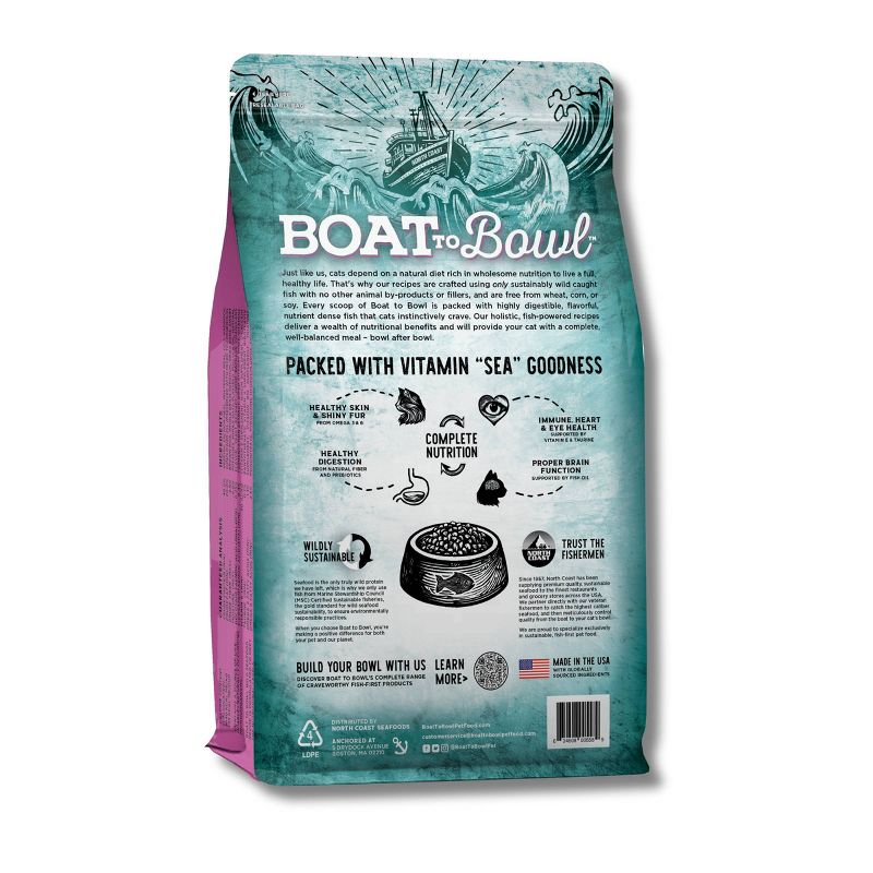 Boat To Bowl Fish, Salmon and Wild Seafood Flavor Recipe Dry Cat Food - 3.5lbs, 3 of 13