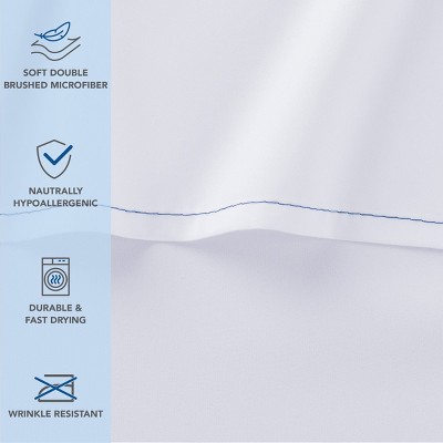 White Queen Brushed Microfiber Flat Sheets Set of 6