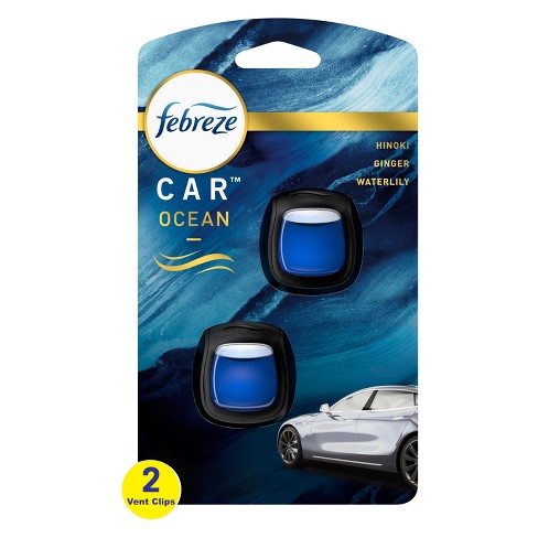 Febreze Car Air Freshener Vent Clip - Ocean Scent - 0.14 Fl Oz/2pk : Target