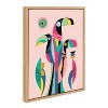 18" x 24" Sylvie Mid-Century Modern Tropical Toucan Framed Canvas Natural - Kate & Laurel All Things Decor - image 2 of 4