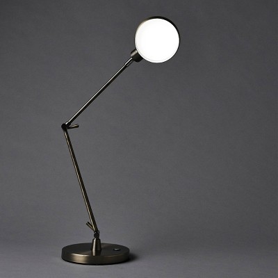 Antique Brass Adjustable LED Desk Lamp with Touch Control