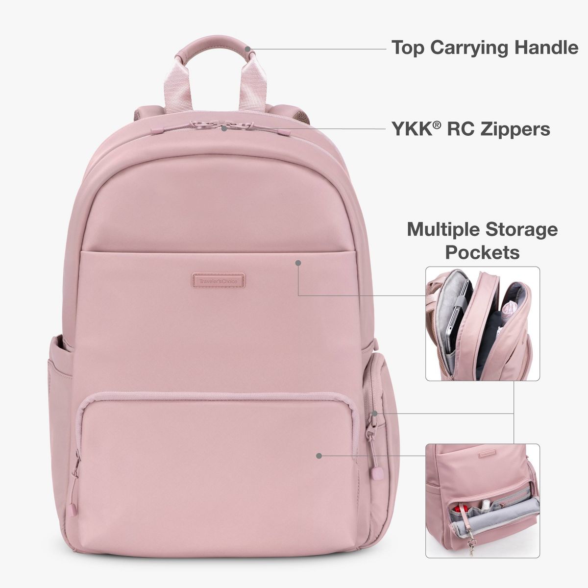 Traveler’s Choice Edinburgh 2pc Luggage Set with Backpack and Packing Cubes - thumbnail 6