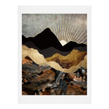 Spacefrogdesigns Mountains Unframed Wall Art Copper/Gold - Deny Designs