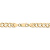 Black Bow Jewelry Men's 7mm, 14k Yellow Gold, Hollow Curb Link Chain Bracelet - 3 of 4