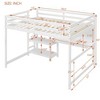 NicBex Smart Twin/Full Size Loft Bed with Desk & Shelves,Space-Saving Twin Loft Bed with Built-in Study Area,Writing Board,Loft Bed for Kids,Teens - 3 of 4