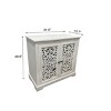 31.5'' Antique White Carved Wood Sideboard Cabinet,Solid Wood 2 Door Accent Storage Console for Entryway,Living Room,Hallway-Baofuwish - 4 of 4