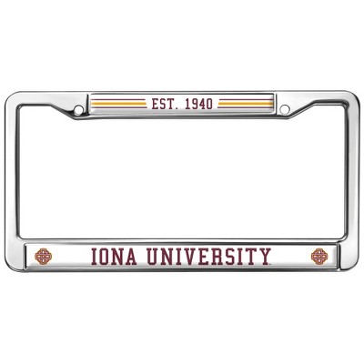 Iona College Full Size Standard License Plate Metal Frame