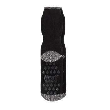 Always Warm by Heat Holders Men's Warmest Slipper Socks - Black 7-12