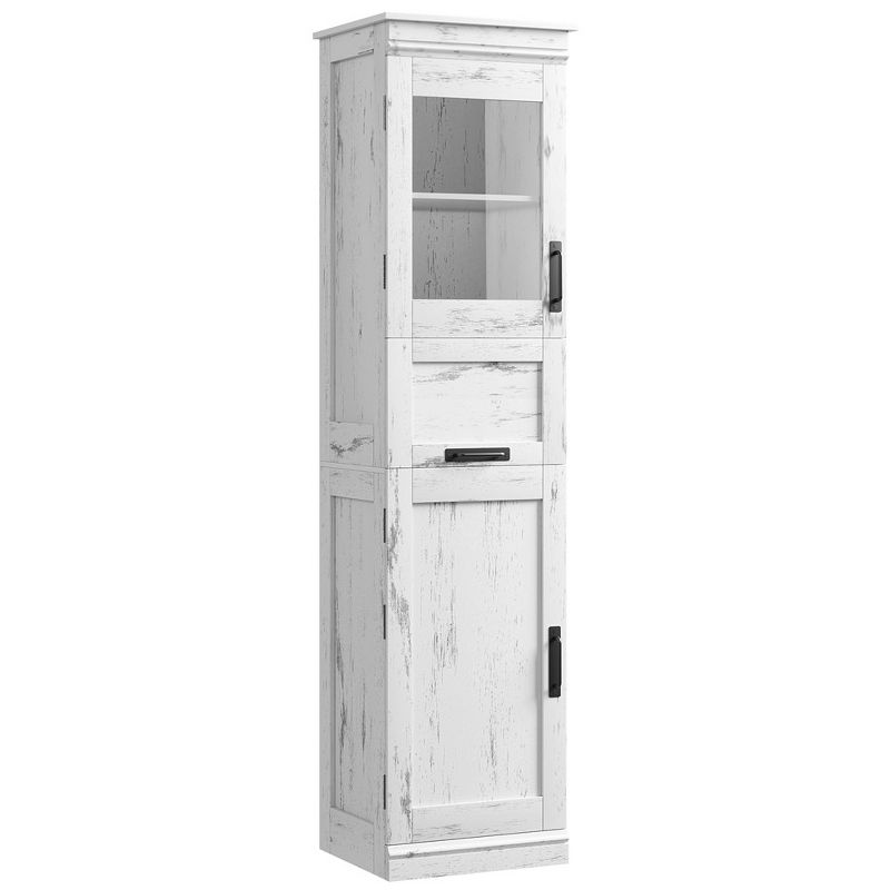 Whizmax Bathroom Cabinet, Tall Storage Cabinet with Doors and Adjustable Shelf, Freestanding Bookshelf for Living Room, Laundry Room, Home Office, 1 of 9