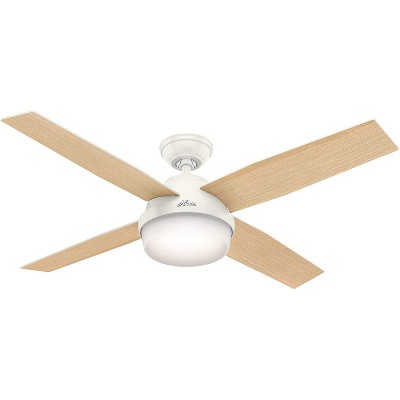 Hunter Fan Company 59217 Dempsey 52 Inch Ultra Quiet Modern Home Ceiling Fan with 2 Energy Efficient 9 Watt LED Lights, White