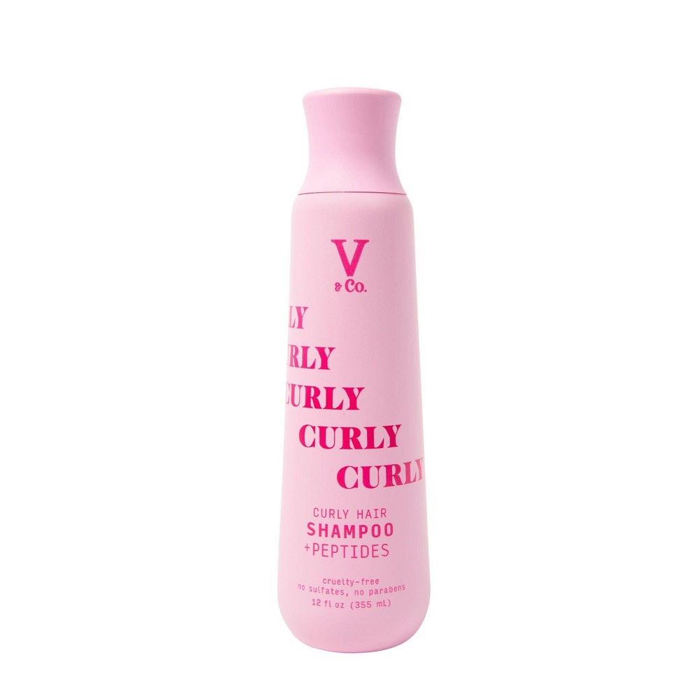 Photos - Hair Product V&Co. Beauty Curly Hair + Peptide Shampoo - 12oz